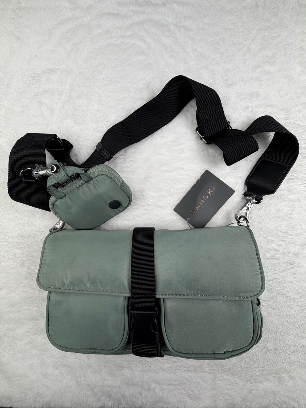 Pavlvska Sage Green Crossbody Bag for women’s